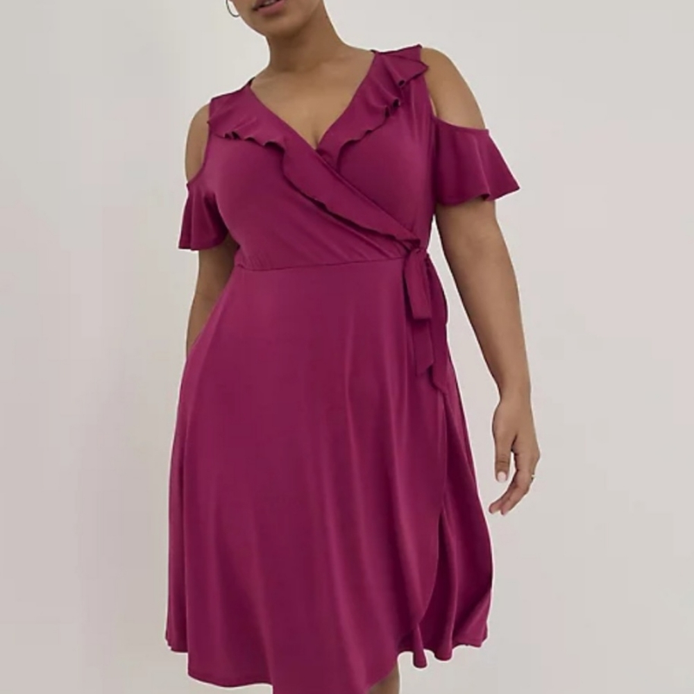 NWT Torrid wrap skater dress